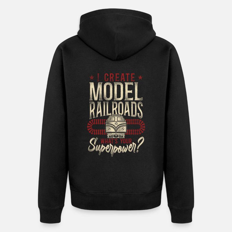 Freight Diesel Train Driver - Unisex Premium Bio Zip Hoodie - Schwarz