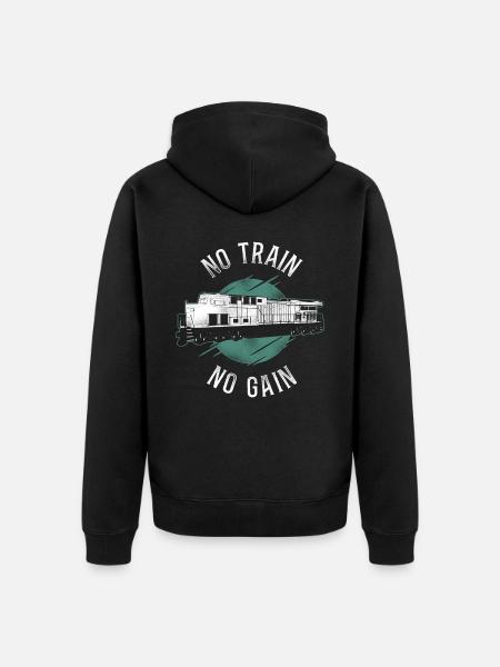 Freight Diesel Train Driver - Unisex Premium Organic Zip Hoodie - black