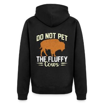 Bison Buffalo Water Buffalo National Park - Unisex Premium Organic Zip Hoodie - black - Back - Nico (187cm)