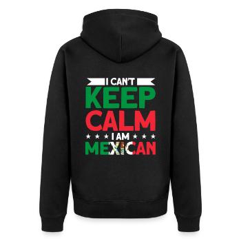 Mexiko Mexikanische Wurzeln Geschenk - Unisex Premium Bio Zip Hoodie - Schwarz - Hinten - Nico (187cm)