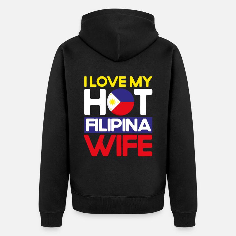 Philippines Drapeau philippin - Veste à capuche bio Premium Unisexe - noir