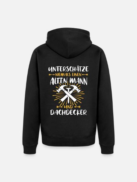 Dachdecker Dachspengler Dachklempner - Unisex Premium Bio Zip Hoodie - Schwarz