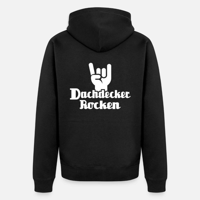 Dachdecker Dachspengler Dachklempner - Unisex Premium Bio Zip Hoodie - Schwarz