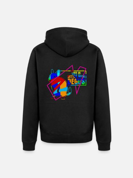Degu Deguspruch Degus - Unisex Premium Organic Zip Hoodie - black