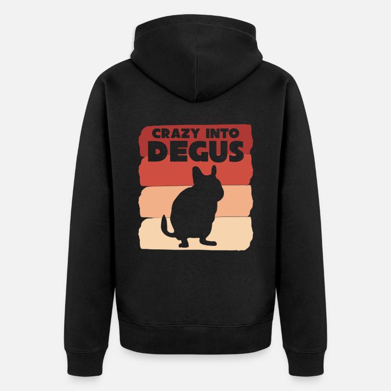 Degu Disant Degus - Veste à capuche bio Premium Unisexe - noir