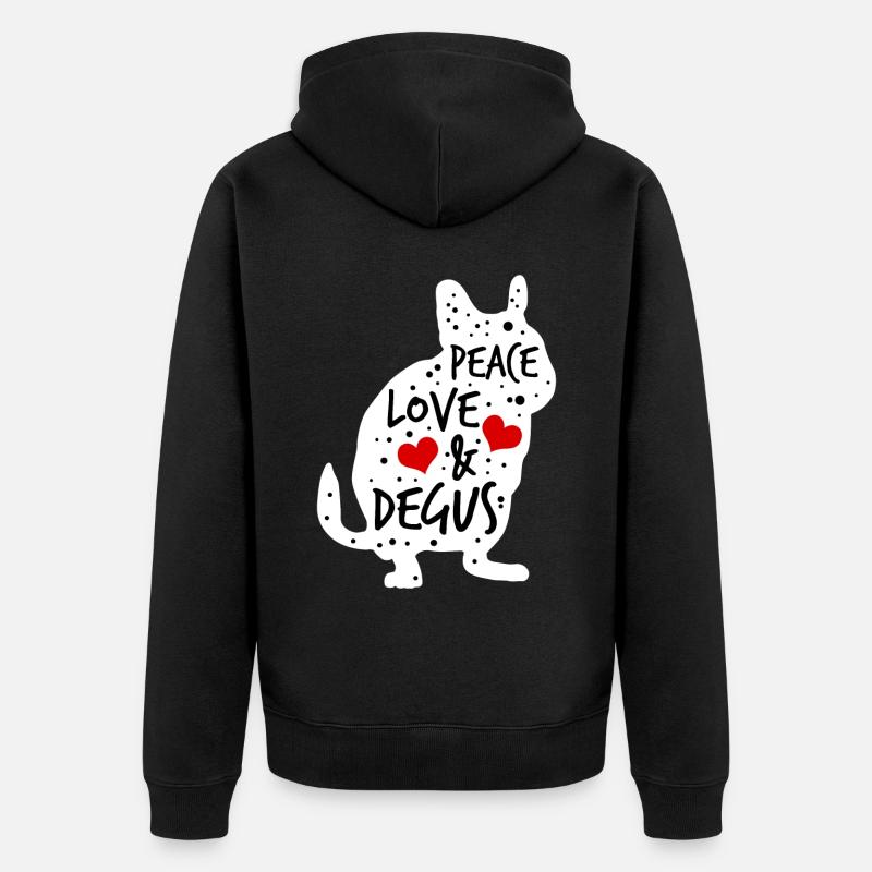 Degu Mignon Degus - Veste à capuche bio Premium Unisexe - noir