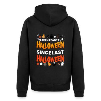 Ive était prêt pour Halloween - Veste à capuche bio Premium Unisexe - noir - Dos - Nico (187cm)