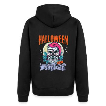 Halloween est mon Noël - Veste à capuche bio Premium Unisexe - noir - Dos - Nico (187cm)