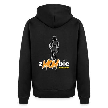 Maman zombie a besoin de café Halloween - Veste à capuche bio Premium Unisexe - noir - Dos - Nico (187cm)