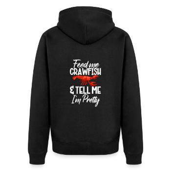 Languste - Unisex Premium Bio Zip Hoodie - Schwarz - Hinten - Nico (187cm)