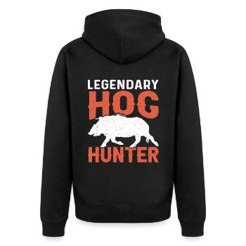 Chasse au sanglier Chasse Chasse Chasse Chasse Gibier Cadeau - Veste à capuche bio Premium Unisexe - noir - Dos - Nico (187cm)