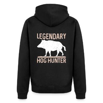 Chasse au sanglier Chasse Chasse Chasse Chasse Gibier Cadeau - Veste à capuche bio Premium Unisexe - noir - Dos - Nico (187cm)