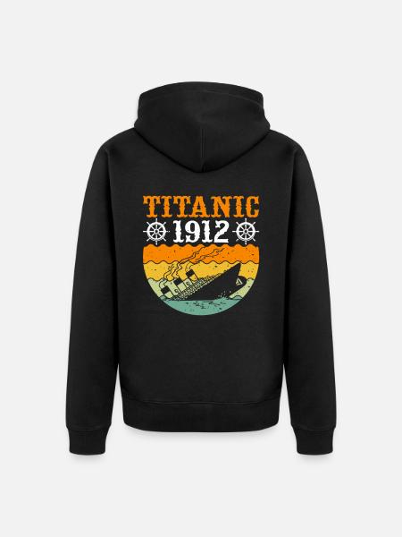 Titanic 1912 Cruiseschip - Uniseks Premium bio ziphoodie - zwart