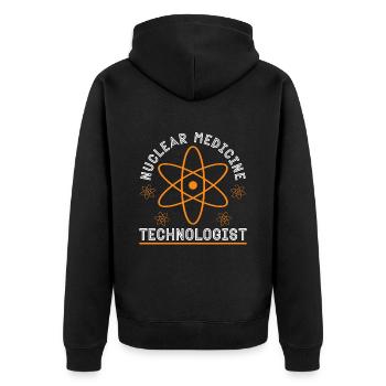 Radiologie Rad Tech Röntgentechniker Geschenk - Unisex Premium Bio Zip Hoodie - Schwarz - Hinten - Nico (187cm)
