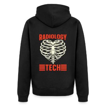 Radiologie Rad Techs Technicien en radiologie Cadeau de technicien en radiologie - Veste à capuche bio Premium Unisexe - noir - Dos - Nico (187cm)