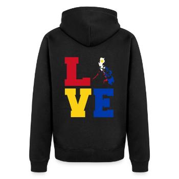 Love Philippines Gift - Unisex Premium Organic Zip Hoodie - black - Back - Nico (187cm)