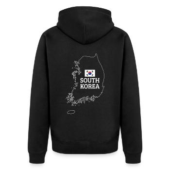 Corée du Sud Home Pride Gift - Veste à capuche bio Premium Unisexe - noir - Dos - Nico (187cm)