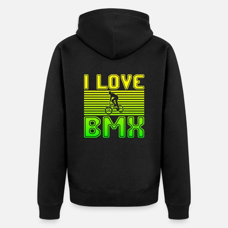 J’adore le bmx - Veste à capuche bio Premium Unisexe - noir