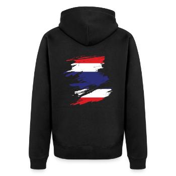 Thaïlande cadeau - Veste à capuche bio Premium Unisexe - noir - Dos - Nico (187cm)