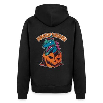 Pumpkinsaurus Dinosaure Drôle Halloween T Rex - Veste à capuche bio Premium Unisexe - noir - Dos - Nico (187cm)