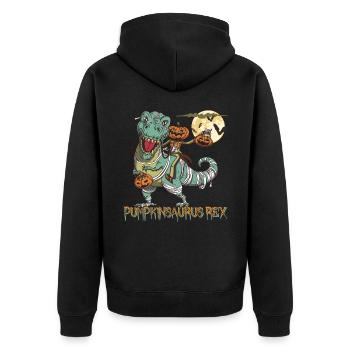 Pumpkinsaurus Dinosaure Drôle Halloween T Rex - Veste à capuche bio Premium Unisexe - noir - Dos - Nico (187cm)