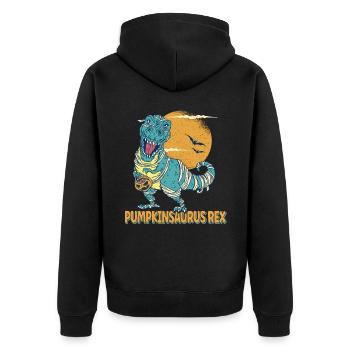 Pumpkinsaurus Dinosaure Drôle Halloween T Rex - Veste à capuche bio Premium Unisexe - noir - Dos - Nico (187cm)