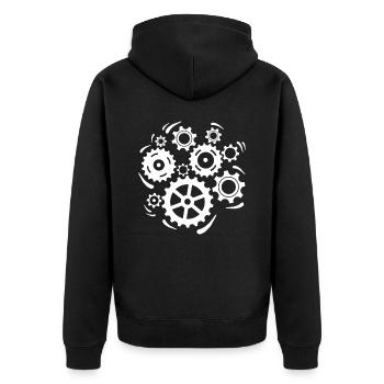 Machinists Machine operator Machinist - Unisex Premium Organic Zip Hoodie - black - Back - Nico (187cm)