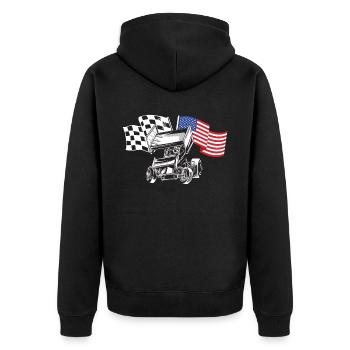 Sprint Car Racing Dicton - Veste à capuche bio Premium Unisexe - noir - Dos - Nico (187cm)