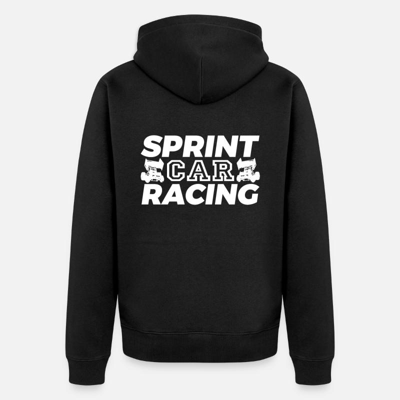 Sprint Car Racing Dicton - Veste à capuche bio Premium Unisexe - noir
