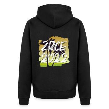 Zrce 2022 - Unisex Premium Bio Zip Hoodie - Schwarz - Hinten - Nico (187cm)