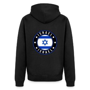 Israël - Veste à capuche bio Premium Unisexe - noir - Dos - Nico (187cm)