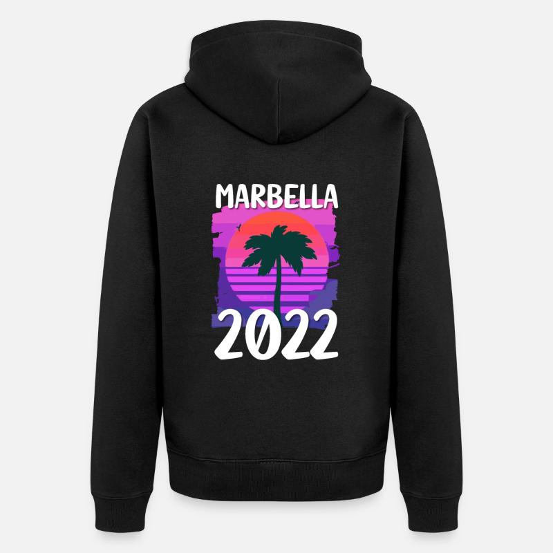 Marbella 2022 - Veste à capuche bio Premium Unisexe - noir