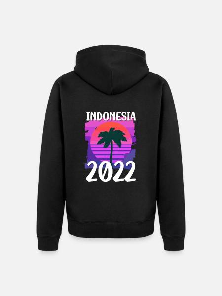 Indonesia 2022 - Unisex Premium Organic Zip Hoodie - black