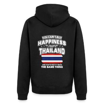 Thaïlande - Veste à capuche bio Premium Unisexe - noir - Dos - Nico (187cm)