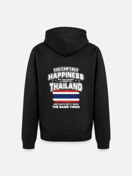Thailand - Unisex Premium Organic Zip Hoodie - black