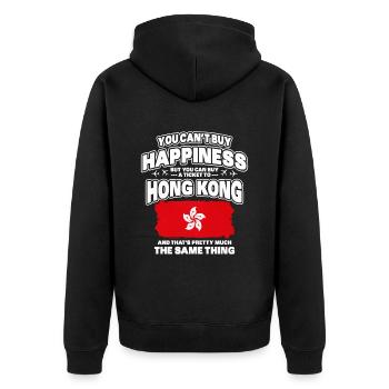 Hong Kong - Veste à capuche bio Premium Unisexe - noir - Dos - Nico (187cm)