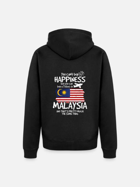 Malaysia - Unisex Premium Organic Zip Hoodie - black