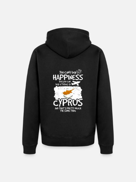 Cyprus - Unisex Premium Organic Zip Hoodie - black