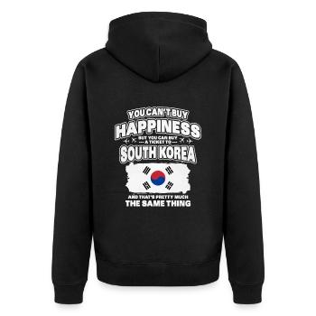 Mongolie - Veste à capuche bio Premium Unisexe - noir - Dos - Nico (187cm)