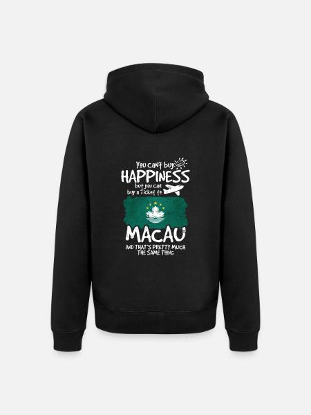 Macau - Unisex Premium Bio Zip Hoodie - Schwarz