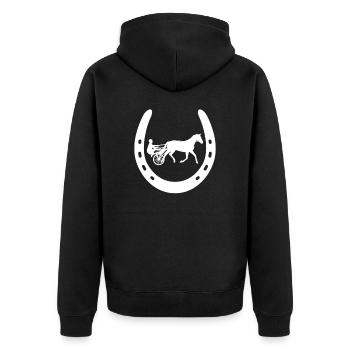 Harnais de chevaux de trot Chevaux de sport équestre - Veste à capuche bio Premium Unisexe - noir - Dos - Nico (187cm)