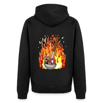 Champignons Cuisson Cuisine médiévale venimeuse - Veste à capuche bio Premium Unisexe - noir - Dos - Nico (187cm)