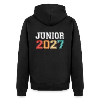 Junior 2027 Graduation Rétro Vintage - Veste à capuche bio Premium Unisexe - noir - Dos - Nico (187cm)