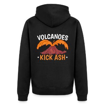Volcans Kick Ash Earth Science Géologie Volcan - Veste à capuche bio Premium Unisexe - noir - Dos - Nico (187cm)