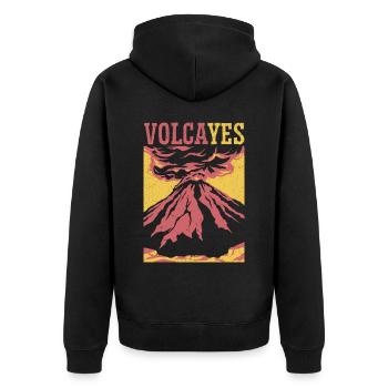 Volcayes Sciences de la Terre Géologie Volcano Scientifique - Veste à capuche bio Premium Unisexe - noir - Dos - Nico (187cm)
