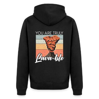 Vous êtes vraiment lavable lave Lave Earth Science Volcano - Veste à capuche bio Premium Unisexe - noir - Dos - Nico (187cm)