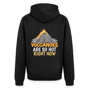 Les volcans sont si chauds en ce moment Géologie Volcan - Veste à capuche bio Premium Unisexe - noir - Dos - Nico (187cm)