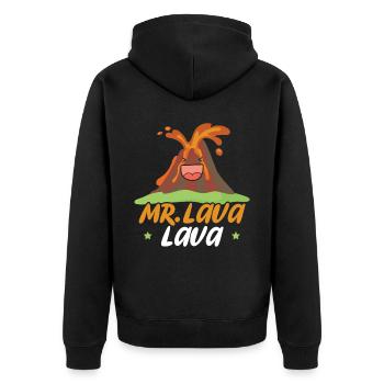 M. Lava Lava Science de la Terre Volcano Scientifique - Veste à capuche bio Premium Unisexe - noir - Dos - Nico (187cm)