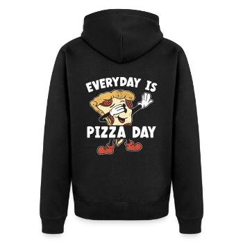 Everyday Is Pizza Day Pizzaiolo Cuisine italienne - Veste à capuche bio Premium Unisexe - noir - Dos - Nico (187cm)