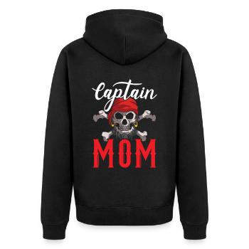 Capitaine Maman Meilleure Maman Jamais Maman Pirate Amoureux - Veste à capuche bio Premium Unisexe - noir - Dos - Nico (187cm)